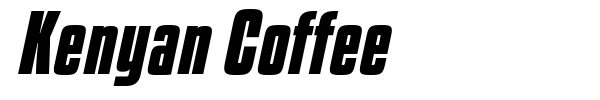 Kenyan Coffee font preview